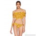 Splendid Women's Off Shoulder Smocked Swimsuit Bikini Top Golden Girlie Butterscotch B07F7TJ5Y9